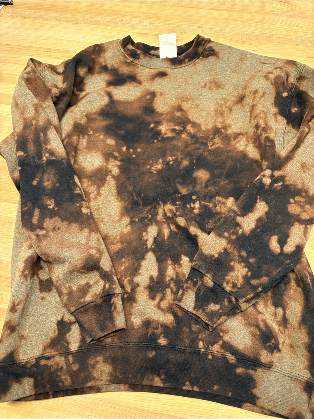 Covid self made bleached Crewneck Sweatshirt